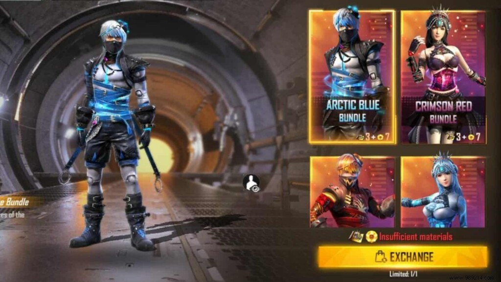 How to get the Arctic Blue pack in Free Fire Incubator? 