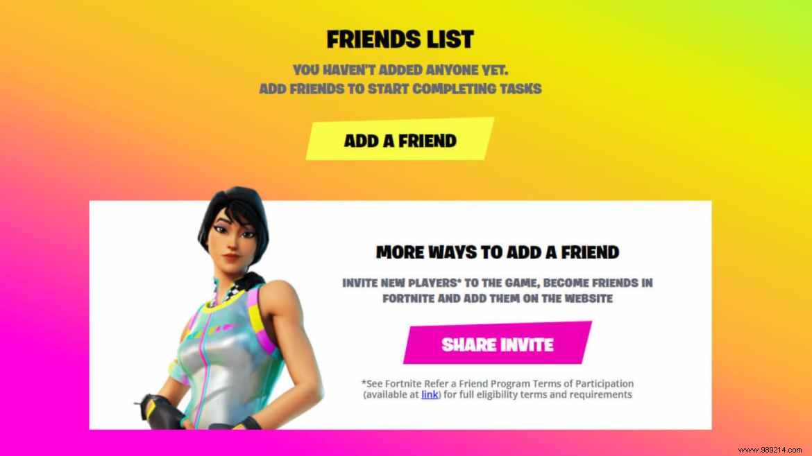 Fortnite Refer a Friend Program Beta:How to Join and Earn All the Free Rewards 