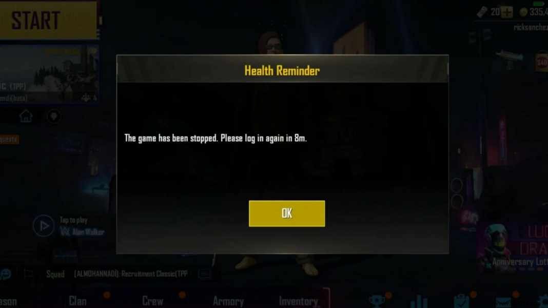 PUBG Mobile implements age restriction rules for those under 18:hours and money spent to watch 