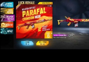 How to get the Parafal Crimson Heir in Free Fire Weapon Royale? 
