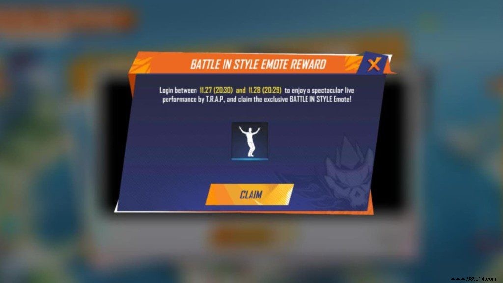 How to get Battle in Style emote in Free Fire for free today? 