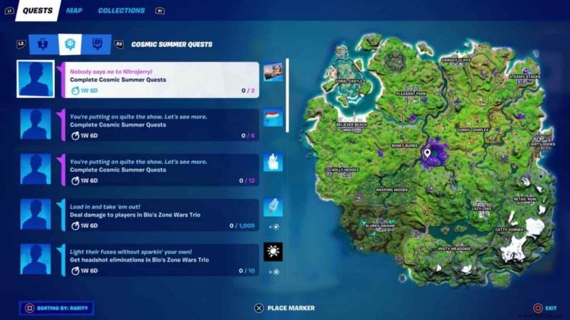 Fortnite Cosmic Summer Quests:All about the challenges and their rewards 