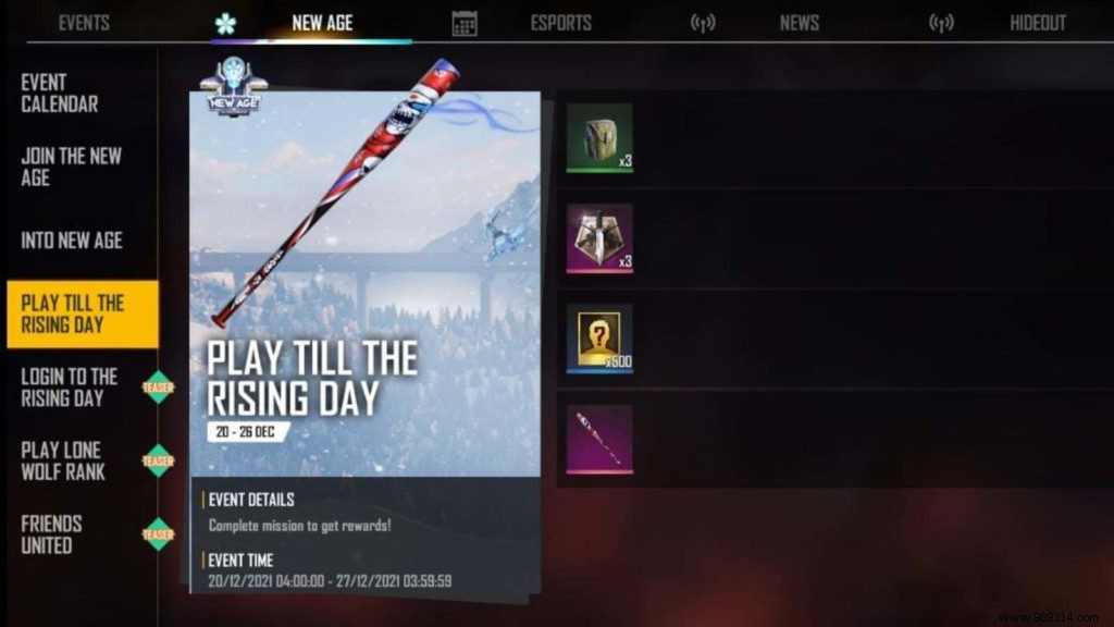 How to get Winter Basher skin in Free Fire New Age? 