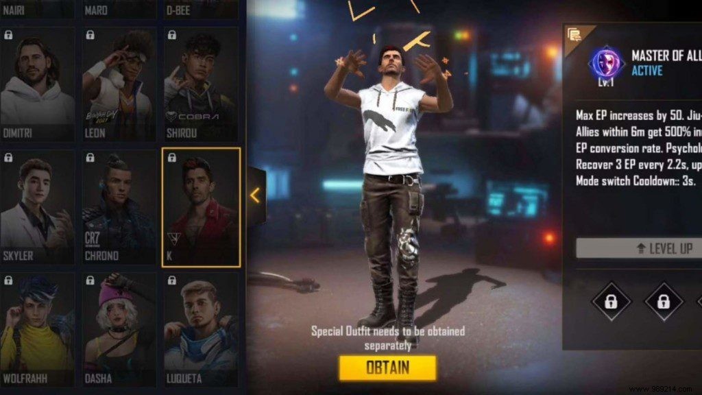 Top 5 Best Free Fire Characters for January 2022 