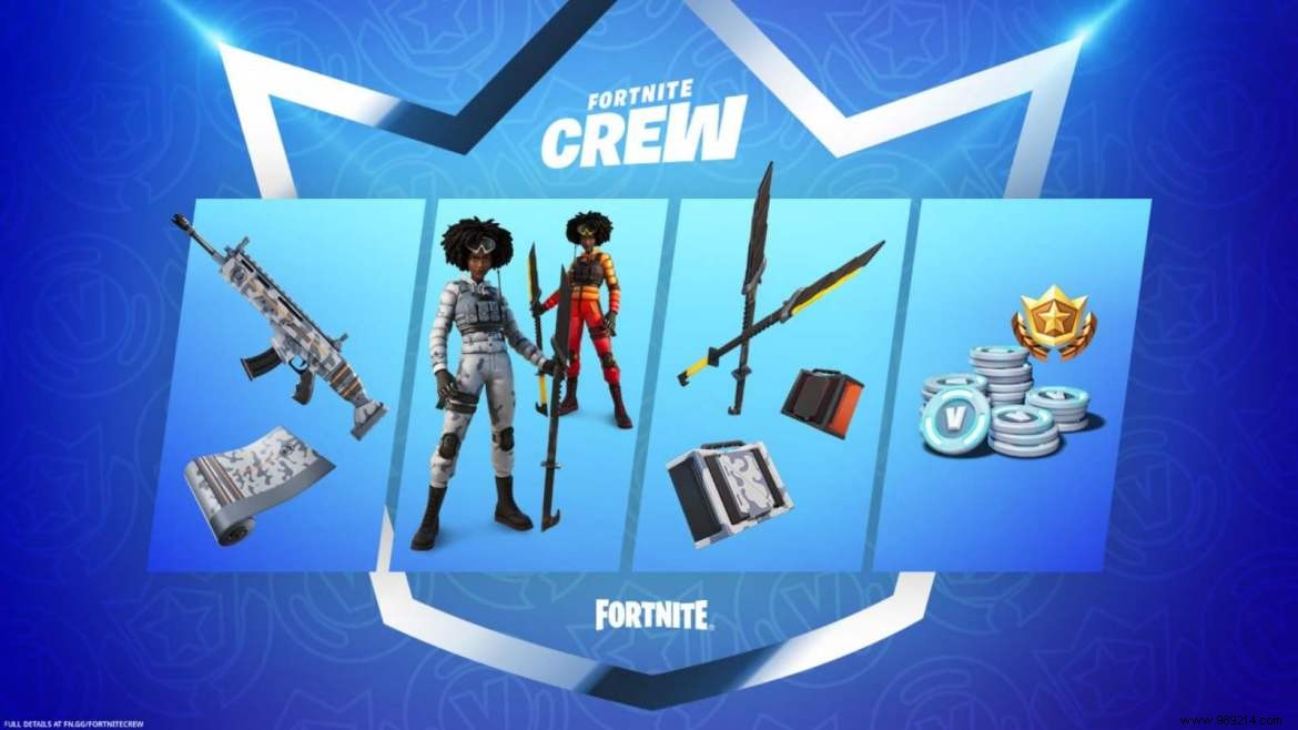 Fortnite Crew Pack January 2022:New Snow Stealth Slone skin, and more 