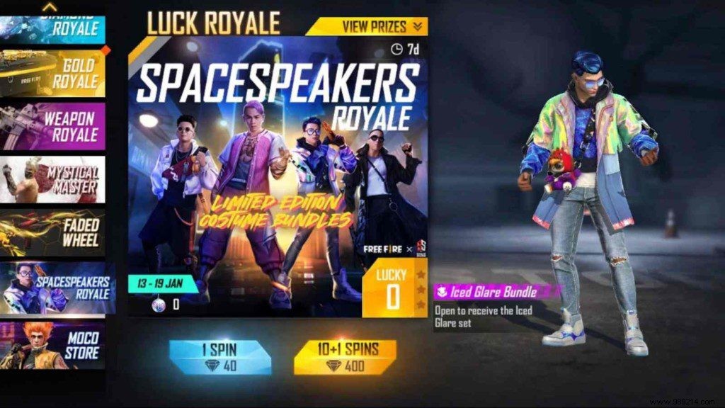 How to get new bundles in Free Fire X SpaceSpeakers Royale? 