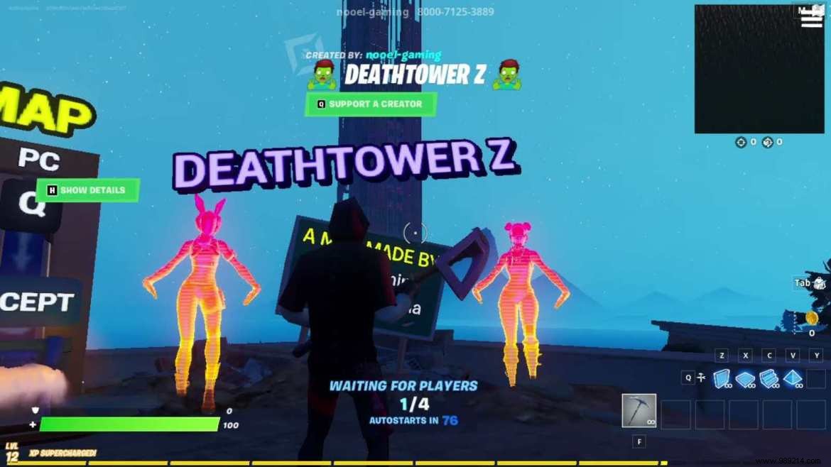 Fortnite Death Tower Z Code Creative Map Code and How to Play 