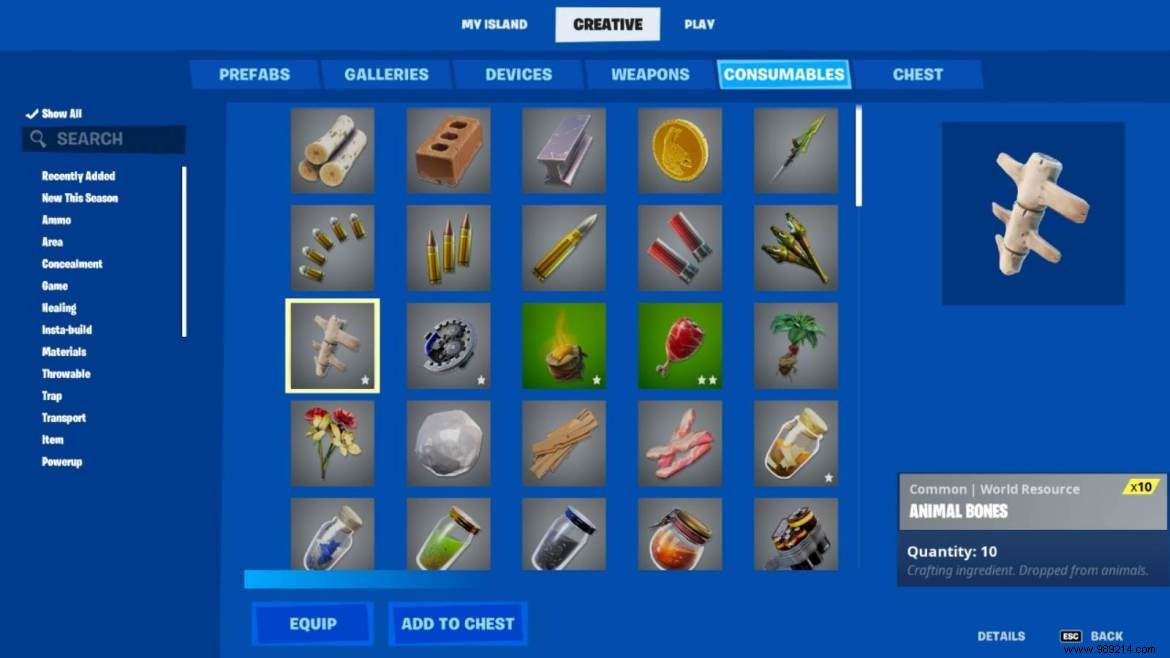 How to Use Consumables in Fortnite Chapter 3 Season 1:Full Guide 