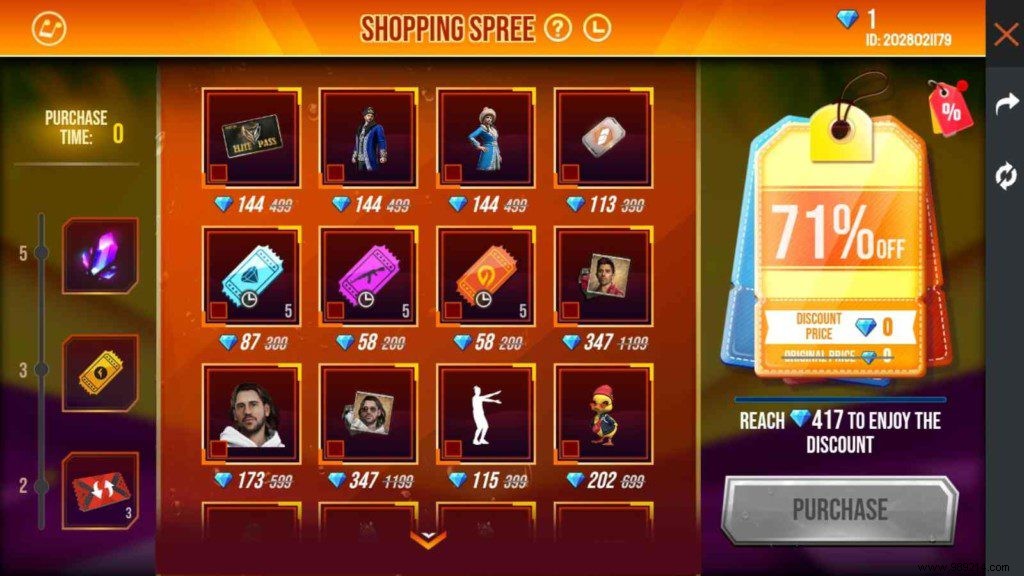 How to Get 90% Off Free Fire Shopping Spree Event? 