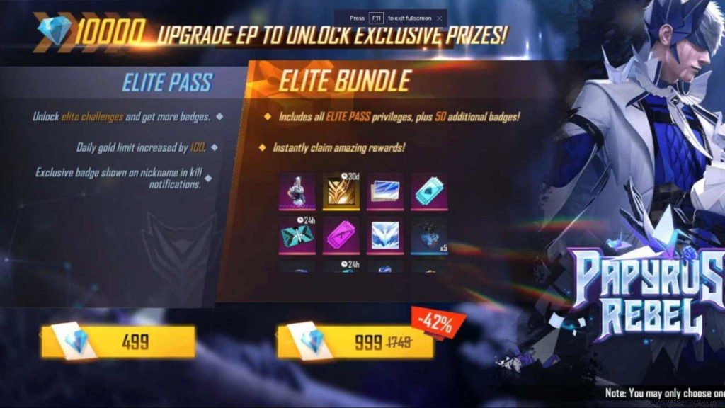 How to get free Fire Elite Pass Season 45 for free? 
