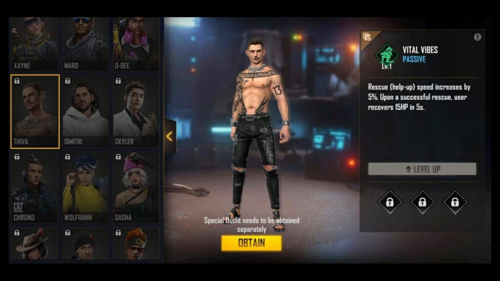 Thiva vs Maro:Who is the Best Free Fire Ranked Mode Character for February 2022 
