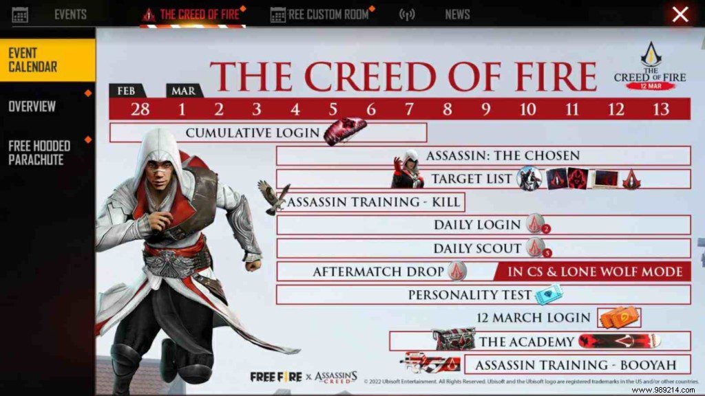 Fire X Assassin s Creed free:event schedule, missions, rewards and more 