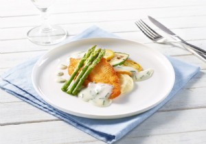 Recipe for baked plaice fillet with sauce from ERU Balance Chives 