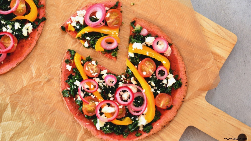 Recipe:tortilla pizza with kale and feta 