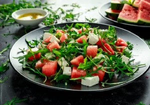 Easy peasy:watermelon salad with feta 