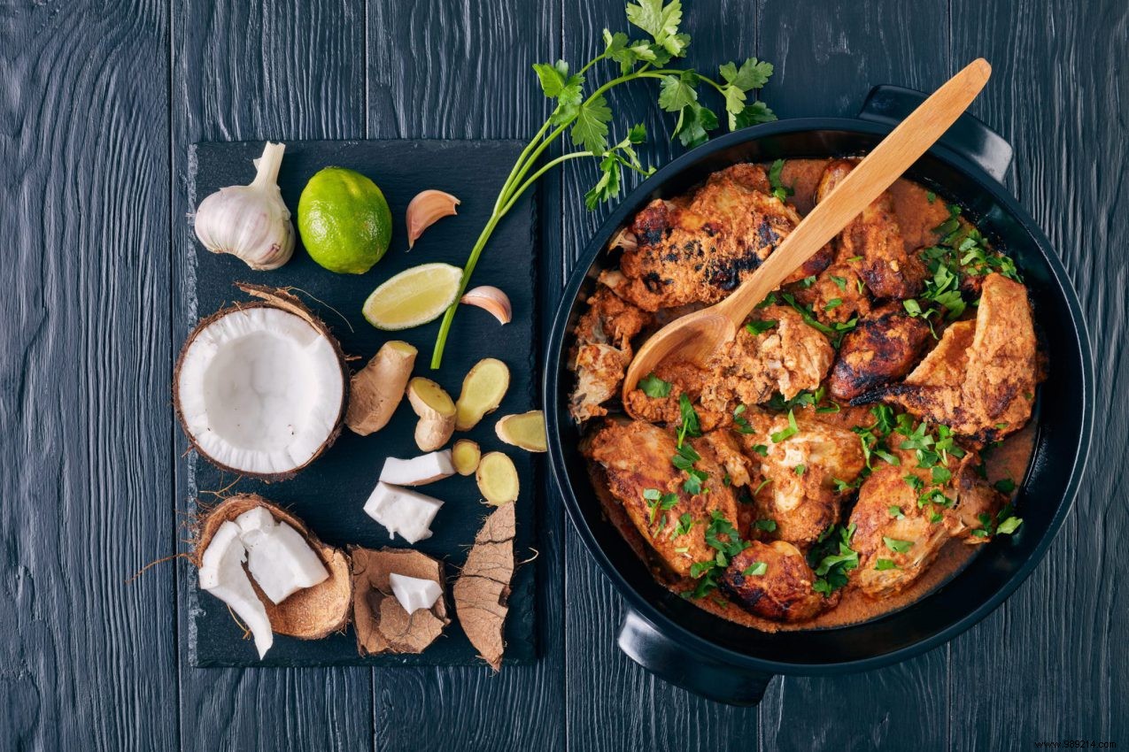Feast:grilled chicken with coconut and lime 