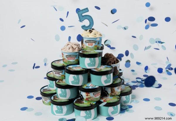 Attention:food delivery service is celebrating its birthday and is treating you to ice cream! 
