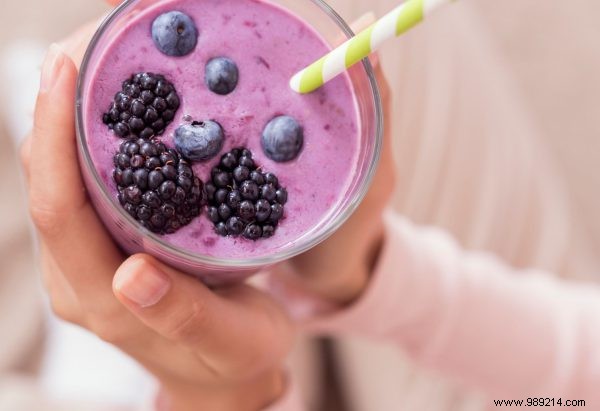 For a nice start to the day:blueberry smoothie with sea salt 