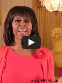 Michelle Obama &Big Bird for a healthy lifestyle 