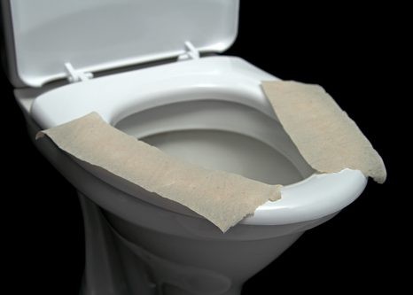 Does it make sense to put toilet paper on the seat? 