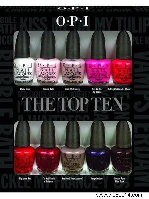 The 10 best-selling nail polishes from OPI 
