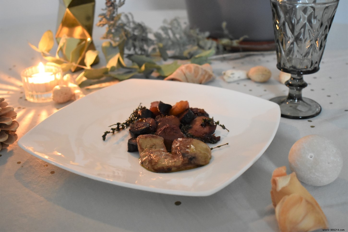 Festive recipe with Maho Nabé – Pan-fried Foie Gras with Caramelized Vegetables 