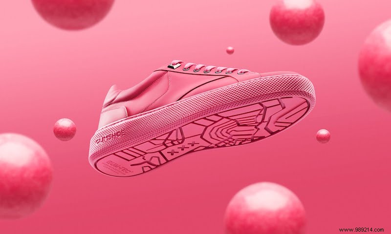 This is the first shoe made of chewing gum 