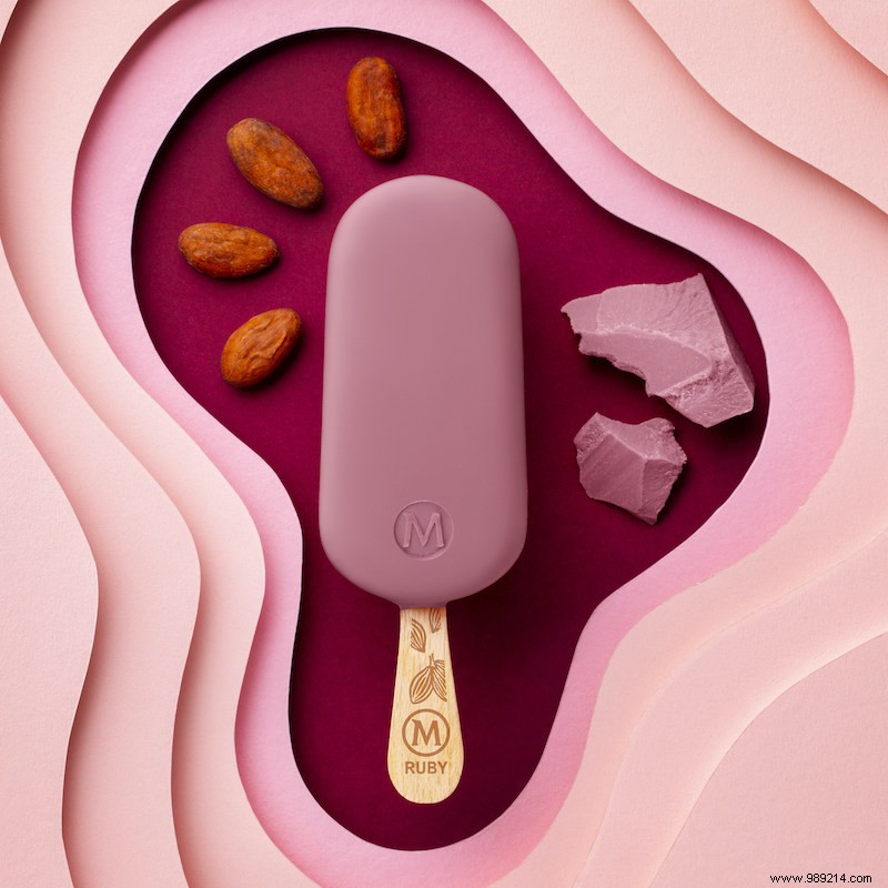 Magnum launches an ice cream with Ruby, a new variant of chocolate 