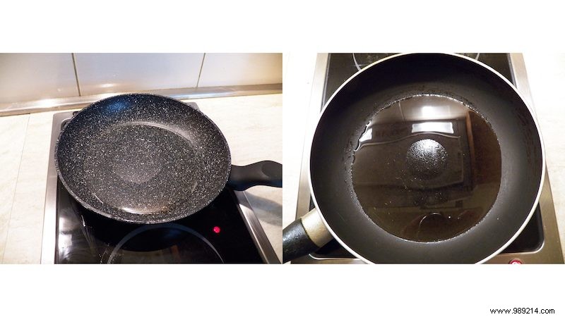 Why food sticks to non-stick frying pans 