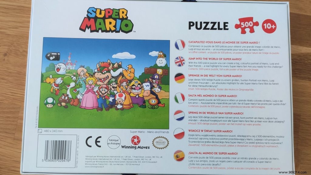 Mario 500-piece puzzle:a good gift idea for a child? 