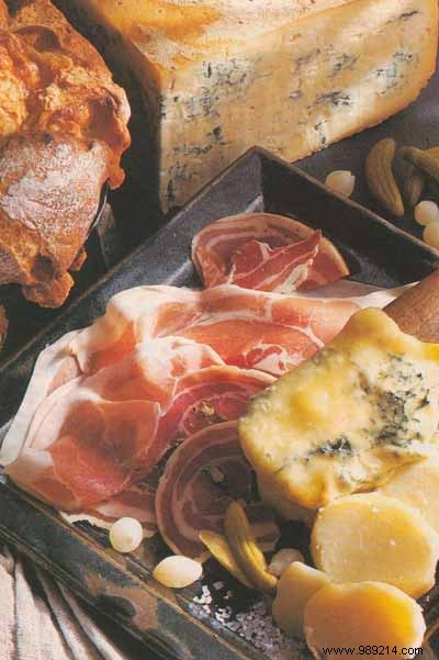 Blue cheese raclette and rolled belly 