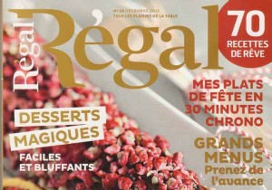 Skewers of scallops with bacon, mashed chestnuts 