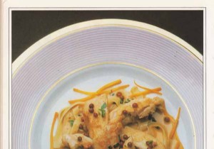 Farm chicken straight menus with pink peppercorn cream 