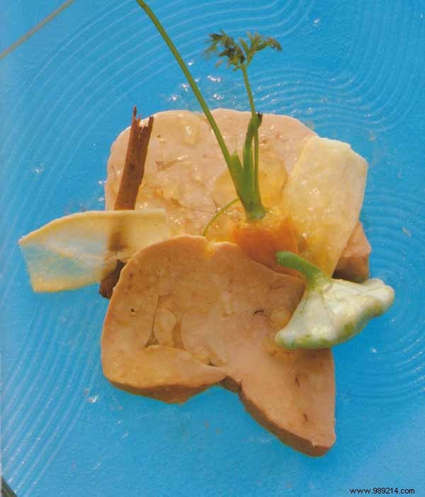 Glazed fresh duck foie gras nage 