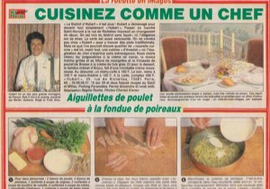 Cook like a chef.. Chicken strips with leek fondue 