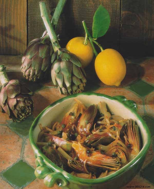 Poivrade artichokes in sweet and sour 