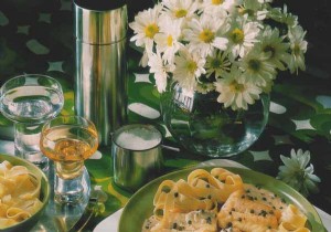 Fried monkfish steaks with green pepper 