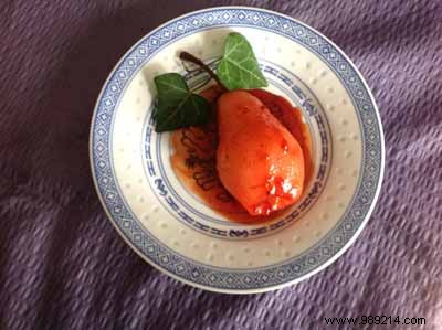 Spiced Poached Red Williams Pears 