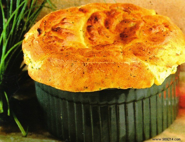Chive cheese soufflé 