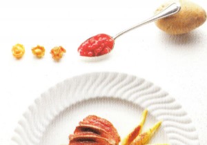 Exquisite Venison Saddle with Chanterelle Mushrooms and Crispy Puffed Potato Noodles