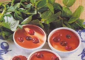 Light Guarana chocolate ganache with sour cherries 