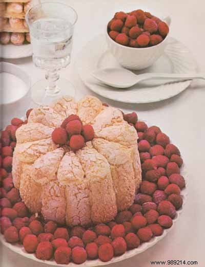 Raspberry charlotte cake 