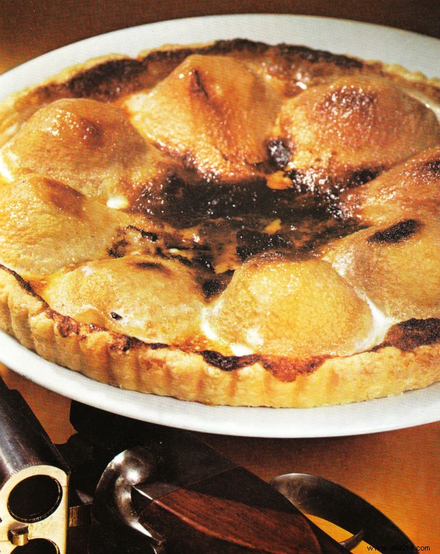 Normandy style pear tart 