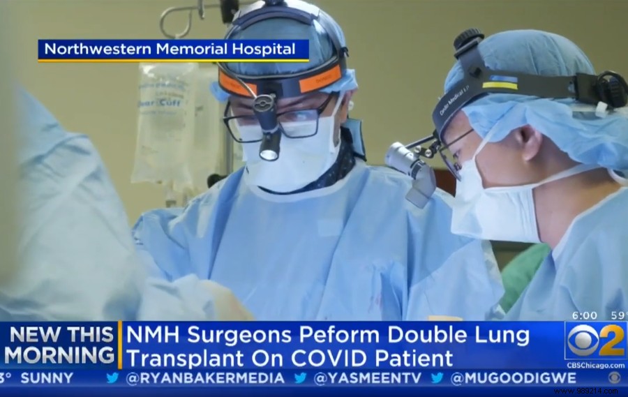 Covid-19:double lung transplant on a seriously affected young patient! 