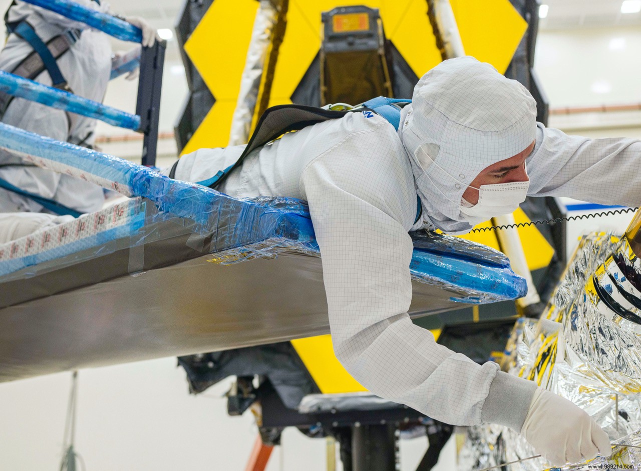 The James Webb Telescope packs up its sunshade to prepare for launch 