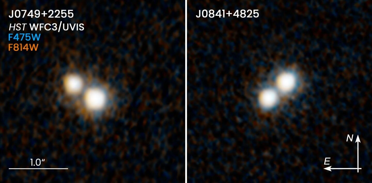 Quasars:Hubble sees double in the young universe 