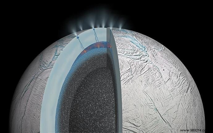 A sign of life detected on Enceladus? 