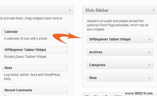 How to add jQuery Tabber widget in WordPress