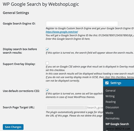 How to add Google search to a WordPress site