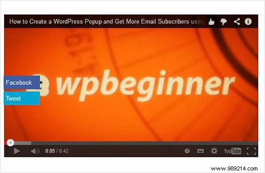 How to add share buttons as overlay on YouTube videos in WordPress